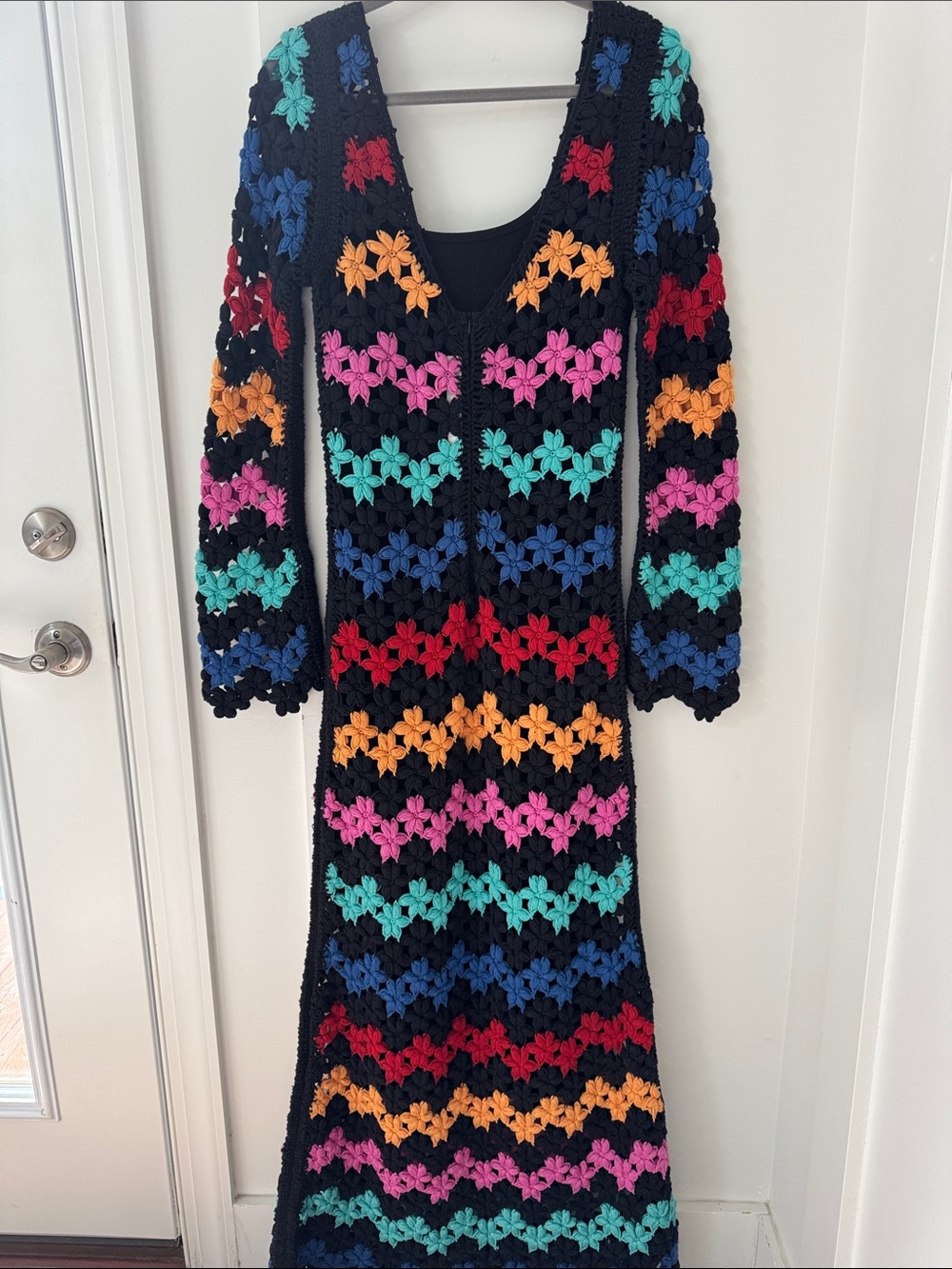 Alex Of Bohemia Crochet Knit Multicolor Dress Size S - Picture 8 of 14